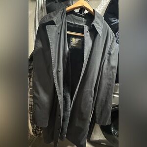 Men's London Fog Black Overcoat Trench Coat